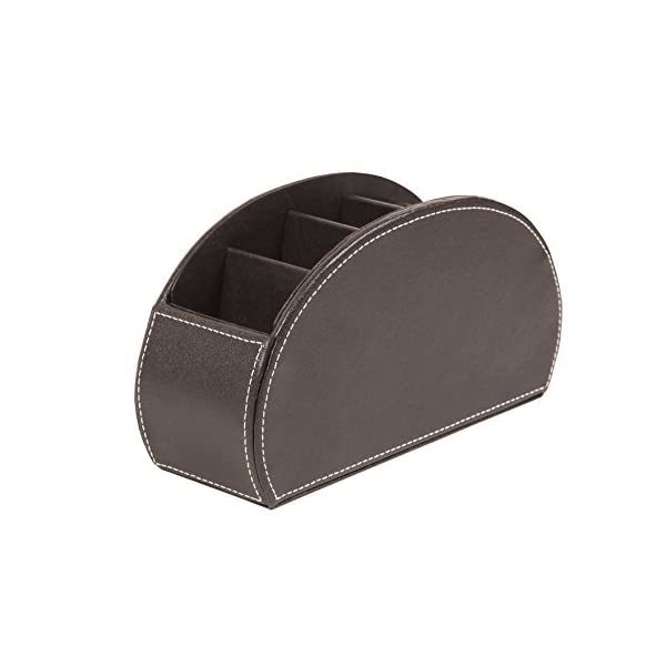 OSCO Faux Leather 5 Part Remote Organiser - Brown  - $36.00