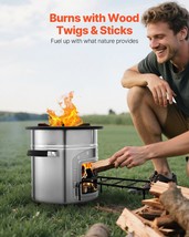VEVOR Camping Rocket Stove Wood Burning Portable Rocket Stove with Carry... - $2,346.52 MXN