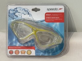New Speedo Adult Hybrid Swim Mask Neon Yellow - £18.59 GBP
