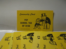 Board Game Piece: Monopoly - random School Tax Comm. Chest Card - £0.79 GBP