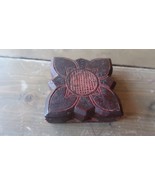 Antique Great Patina Red Lotus Travel Spice Box Twist Top 3.5 x 3.5 x 1.... - £89.30 GBP