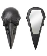Alchemy Gothic Raven Skull Casket Hand Mirror Black Resin Gift Decor Cof... - £16.50 GBP