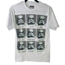 Star Wars T Shirt Size S Mens White Short Sleeve Crew Neck Logo Top - $12.17