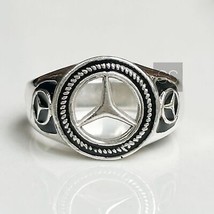 Neuestes Design 3D Mercedes Ring Mercedes Benz Ring Herren 925 Sterling... - £62.97 GBP