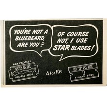 1944 Star Double Edge Razor Blades Advertisement Shaving Hair Hygiene F8A - $27.43 CAD