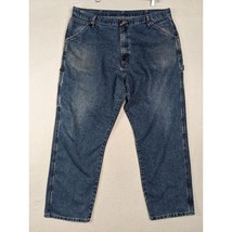 Wrangler Carpenter Jeans 40x32 Mens Blue Denim Cotton Blend - £18.53 GBP