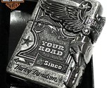 Harley Davidson HDP-28 Eagle 3 Sides Metal Silver ZIPPO MIB Rare - $93.99
