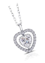 Center 1ct 6.5mm G-H-I Color Heart Shape Moissanite - £342.34 GBP