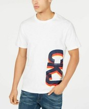 Calvin Klein Jeans Men&#39;s Triple Gradient Logo T-Shirt, Brilliant White, Size: L - £23.73 GBP