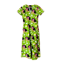 NWT Nooworks Greta in Green Checkered Ladies Stretch Cotton Midi Dress S... - £85.43 GBP