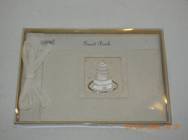 White Wedding Guest Book with Picture of Cake on Front - $14.43