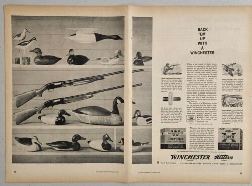 1959 Print Ad Winchester Shotguns & Western Shells Duck Decoys New Haven,CT - $17.08