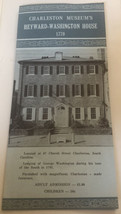 Vintage Heyward Washington House Brochure Charleston South Carolina BRO6 - $8.90