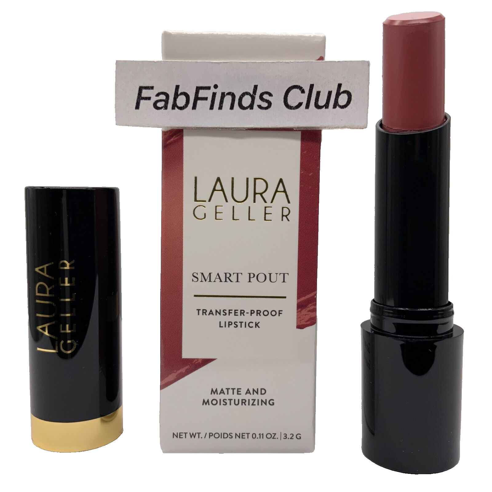Primary image for Laura Geller Smart Pout Transfer-Proof Lipstick *Witty/Mauve* Matte Moisturizing