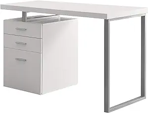 Hollow-Core Left Or Right Facing Desk, 48-Inch Length, White - $350.99