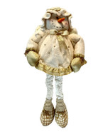 Vintage 21 Inch Snow Angel Stuffed Fabric Snowperson With Legs Wings And... - £23.59 GBP