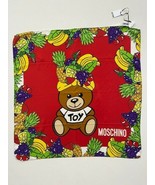 Moschino Square Foulard Silk Scarf Bear Toy Fruits - £93.84 GBP
