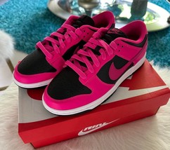 Womens W Nike Dunk Low Fierce Pink Fireberry Black Rose Barbie DD1503-604 Size 7 - £115.09 GBP