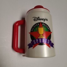 VINTAGE Disney&#39;s All-Star Resort Sports Travel Mug Cup With Lid Coca-Cola Red - £5.86 GBP