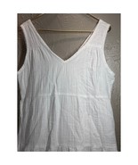 Quince Women’s Organic Cotton V-Neck Maxi Dress Gauzy Tiered Cottagecore... - $49.08 CAD