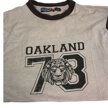 Vintage Shirt Oakland Lion 73 T-shirt Seattle Cotton Works Ringer L Muscle Tee - £23.81 GBP