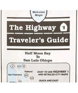 1987 California Highway Guide Map SLO Half Moon Bay 2 Sided Vintage E98B - $27.86 CAD