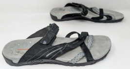 Merrell Terran Weave II Women&#39;s Size 10 Sport Strap Sandals Black Leathe... - $29.69