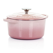 Crock-Pot Artisan 2 Piece 3 Quarts Enamled Cast Iron Dutch Oven in Blush... - $118.99