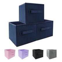 Small Storage Bins,Collapsible Fabric Storage Organizer 9.0&quot;X7.5&quot;X7.5&quot; 3... - £28.76 GBP