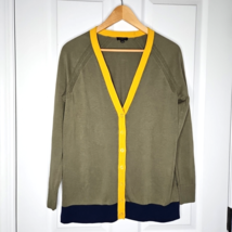 Talbots Tipped Girlfriend Cardigan Sweater Sp Petite Pointelle Sagebrush... - $355.57 MXN