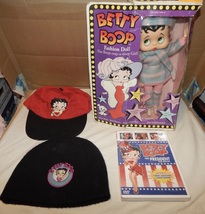 Betty Boop Marty Toy Doll Rare Mix Lot With Extras 1986 NIB 2 Hats &amp; DVD 269Z - £36.06 GBP