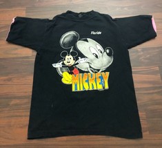 Vintage Sherry's Best Walt Disney Mickey Mouse T-Shirt Adult Medium Black w Pink - £17.82 GBP