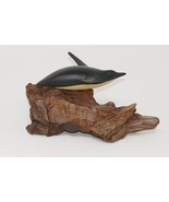 John Perry Penguins On Burlwood Base Original Nautical Art Sculpture Fig... - $38.72 CAD
