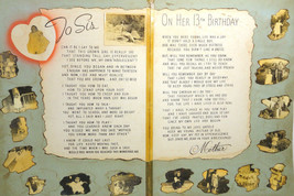 1941 Vintage Birthday Card Photo 22x16 Large Handmade Letter Scrapbook E... - £198.79 GBP