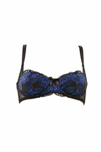 L&#39;agent By Agent Provocateur Womens Bra Elegant Padded Black/Blue Size Uk 32B - £38.83 GBP