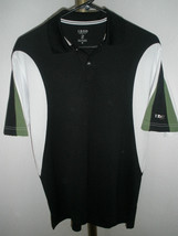 Mens IZOD Cool-FX XFG Polo - Black, White &amp; Green Size S - $19.79