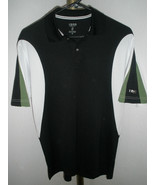 Mens IZOD Cool-FX XFG Polo - Black, White &amp; Green Size S - £15.28 GBP