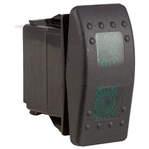 K4 ON-OFF-ON Contura II Sealed Switch W/Hard Touch Actuator 2 Green Lenses - $14.95