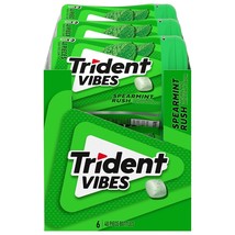 Trident Vibes Spearmint Rush Sugar Free Gum, 6 Bottles of 40 Pieces (240 Total - $32.89