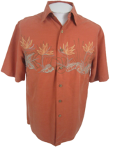 Caribbean vtg Men Hawaiian camp shirt p2p 22 M aloha luau tropical embroidered - £19.60 GBP