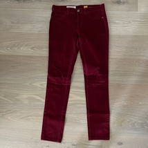 Anthropologie Pilcro &amp; The Letterpress Corduroy Serif Fit Pants Maroon s... - $29.99
