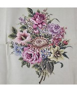 Floral PreWorked Needlepoint Canvas Petite Point Wool 30&quot; Square 5 AVAIL... - $105.48 CAD