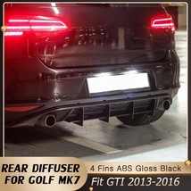 Rear Bumper Diffuser Splitters Lip For VW Volkswagen Golf 7 VII MK7 GTI ... - £48.44 GBP