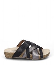 Josef Seibel women&#39;s tonga 74 sandal in Black/Kombi - size 37 - £71.04 GBP