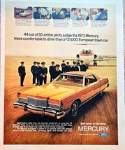 MERCURY FORD-Airline Pilots Judge-Steel Belted Tires-Vintage 1972 Print ... - $14.67