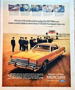 MERCURY FORD-Airline Pilots Judge-Steel Belted Tires-Vintage 1972 Print ... - $14.67