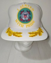 Vintage United States Coast Guard Veteran I Served With Pride Cap Hat Snapback - £15.62 GBP