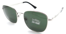 Persol Sunglasses PO 2497S 518/31 52-20-140 Silver / Green Made in Italy - £106.83 GBP