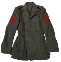 1958  Wool US Marine Dress Uniform Jacket w Rank  Patch Size 34R Bannerc... - $820.99 MXN