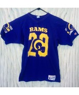 Vintage Los Angeles Rams Footall Jersey Style T-shirt Champion size M - £46.74 GBP